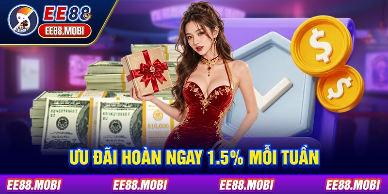 Ưu đãi hoàn ngay 1.5% mỗi tuần